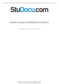 WALDEN UNIVERSITY NURS6650 FINAL EXAM 2. QUESTIONS AND ANSWERS (GRADED A).