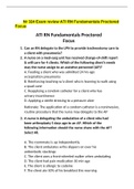 	Nr 324 Exam review ATI RN Fundamentals Proctored Focus