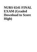 NURS 6541 FINAL EXAM (Graded Download to Score High) Latest 2020-2021.