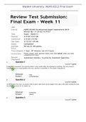 Review Test Submission: Final Exam - Week 11
