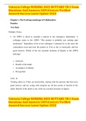 Valencia College NURSING 2022 BUTTARO TB 1 Exam Questions And Answers 100%Correct/Verified Assured Success Latest Update 2022