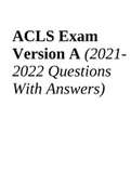 ACLS Exam Version A (2021- 2023 50 Questions With Answers)