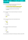 NURS 6551 Midterm Exam 4 with Answers