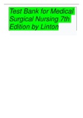 Test Bank for Medical Surgical Nursing 7th Edition by Linton