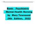 Bank	-	Psychiatric	Mental	Health	Nursing	by	Mary	Townsend	(9th	Edition,	2022