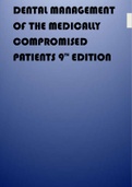 DENTAL MANAGEMENT  OF THE MEDICALLY  COMPROMISED  PATIENTS 9TH EDITION