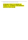INTRODUCTION TO MEDICAL-SURGICAL NURSING 6TH EDITION LINTON TEST BANK All Chapters 1-57 Questions & Answers 