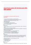 Exam (elaborations) Azure AZ 104 final exam 2022  Q&A updated