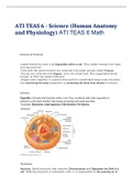 ati TEAS 6 - Science (Human Anatomy and Physiology) ATI TEAS 6 Math