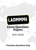LADMMM6 - Exam Questions PACK (2011-2020)