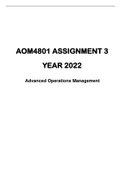 AOM4801 ASSIGNMENT NO.3 YEAR 2022 SUGGESTED SOLUTIONS (DUE DATE: 05 SEPTEMBER 2022)