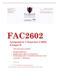 FAC2602  Assignment 1 Semester 2 2022