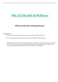 Units 6 & 7 Concept Review BUNDLE  - NR222 / NR 222 (Latest 2022 / 2023) : Health & Wellness - Chamberlain