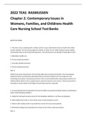 2022 TEAS  RATED A++  Chapter 2: Contemporary Issues in Womens, Families, and Childrens Health Care Nursing School Test Banks