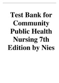 Community Public Health Nursing 7th Edition by Mary A. Nies, Melanie McEwen Test Bank
