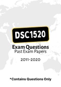 DSC1520 - Exam Questions Papers (2011-2020) 