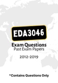 EDA3046 - Exam Questions PACK (2012-2019)