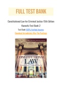 Constitutional Law for Criminal Justice 15th Edition Kanovitz Test Bank 2