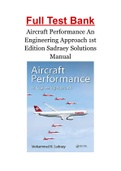 Aircraft Performance An Engineering Approach 1st Edition Sadraey Solutions Manual