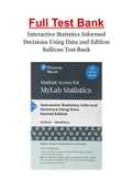 Interactive Statistics Informed Decisions Using Data 2nd Edition Sullivan Test Bank