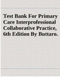 Test Bank For Primary Care: A Collaborative Practice, 6th Edition By Buttaro.