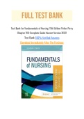 Test Bank for Fundamentals of Nursing 11th Edition Potter Perry Chapter 150 Complete Guide Newest Version 2022