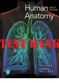 Test Bank for Human Anatomy, 9th Edition, by Elaine N. Marieb, Patricia M. Brady Jon B. Mallatt, All Chapters 1-25. 676 Pages