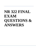 NR 322 FINAL EXAM QUESTIONS & ANSWERS