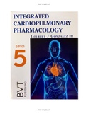 Integrated Cardiopulmonary Pharmacology 5th Edition Colbert Test Bank 9781517805074 Chapter 1-15 Complete Guide.