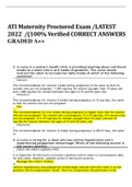 ATI Maternity Proctored Exam /LATEST 2022  /(100% Verified CORRECT ANSWERS GRADED A++ 