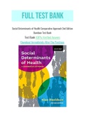 Social Determinants of Health Comparative Approach 2nd Edition Davidson Test Bank