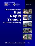 Characteristics of BRT for Decision-Making - the National