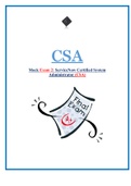 CSA: Mock Exam II: Service Now Certified System Administrator| Solved|