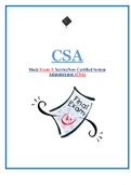 CSA: Mock Exam III: Service Now Certified System Administrator| Solved|