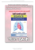 | Rationales| Test Bank For Egan’s Fundamentals Of Respiratory Care, 12th Edition| Complete| latest|