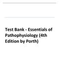 Porth’s Essentials of Pathophysiology 4th Edition Test Bank (COMPLETE DOWNLOAD)  ISBN 9781451190809