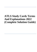 ATLS Study Cards Terms And Explanations 2022 (Complete Solution Guide)