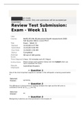 NURS 6512N-38 Week 11 Final Exam Advanced Health Assessment and Diagnostic Reasoning