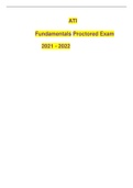 ATI  Fundamentals Proctored Exam  2021 - 2022