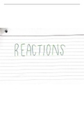 Reactions flashcards