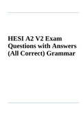 HESI A2 V2 Exam Questions with Answers 2022 (All Correct) Grammar