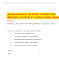 Understandable Statistics Concepts and Methods 12th Edition by Charles Henry Brase – Test Bank