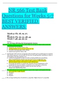 NR 566 Test Bank Questions for Weeks 5-7 BEST VERIFIED ANSWERS 