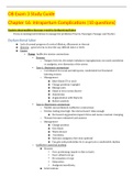 OB Exam 3 Study Guide Chapter 16: Intrapartum Complications (10 questions