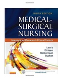 Medical-Surgical Nursing: Assessment and Management of Clinical Problems, 9th Edition Lewis, Dirksen, Heitkemper, Bucher Test Bank |Complete Guide A+|Instant download.
