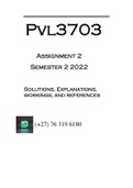 PVL3703 - ASSIGNMENT 2 SOLUTIONS (SEMESTER 02 - 2022)