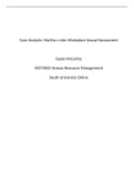 MGT3045 Case Analysis: Martha v John Workplace Sexual Harassment