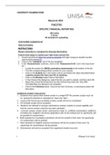 Exam (elaborations) FAC3703 - Specific Financial Reporting (FAC3703) 