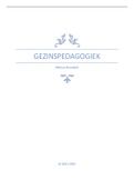 Samenvatting Lessen en Handboek - Gezinspedagogiek (1e master)