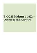BIO 235 Midterm 1 2022 – Questions and Answers.
